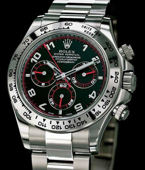 Rolex daytona lancette rosse sale